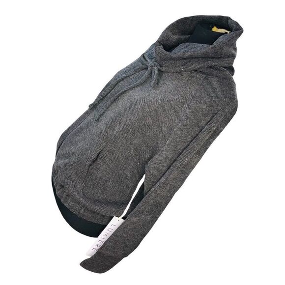 LUMIERE Charcoal Gray Long-Sleeve Super Soft Turtleneck Pullover Top Sweatshirt - Picture 4 of 13